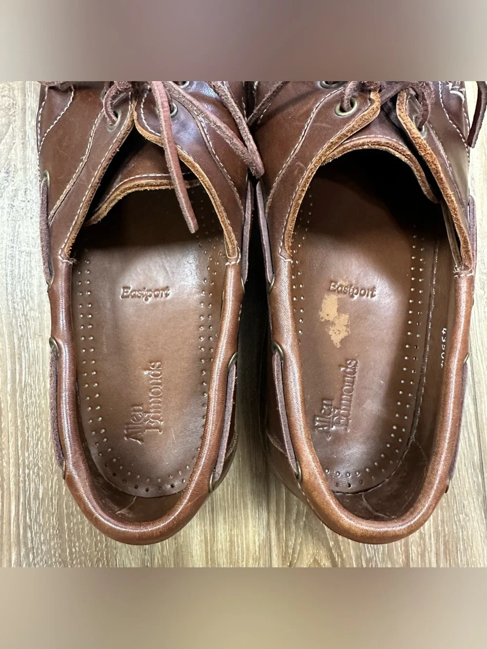 Allen Edmonds Eastport Boat Shoes Leather Loafers, Brown, Men’s 12